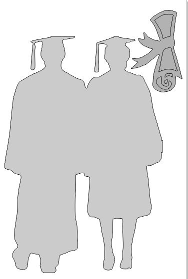 Graduation Couple and scroll  Min buy 3 100 x 150 mm